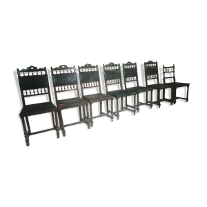Lot de 7 chaises henri