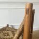 Wood and rope armchair by Audoux and Minnet from the 1950s.