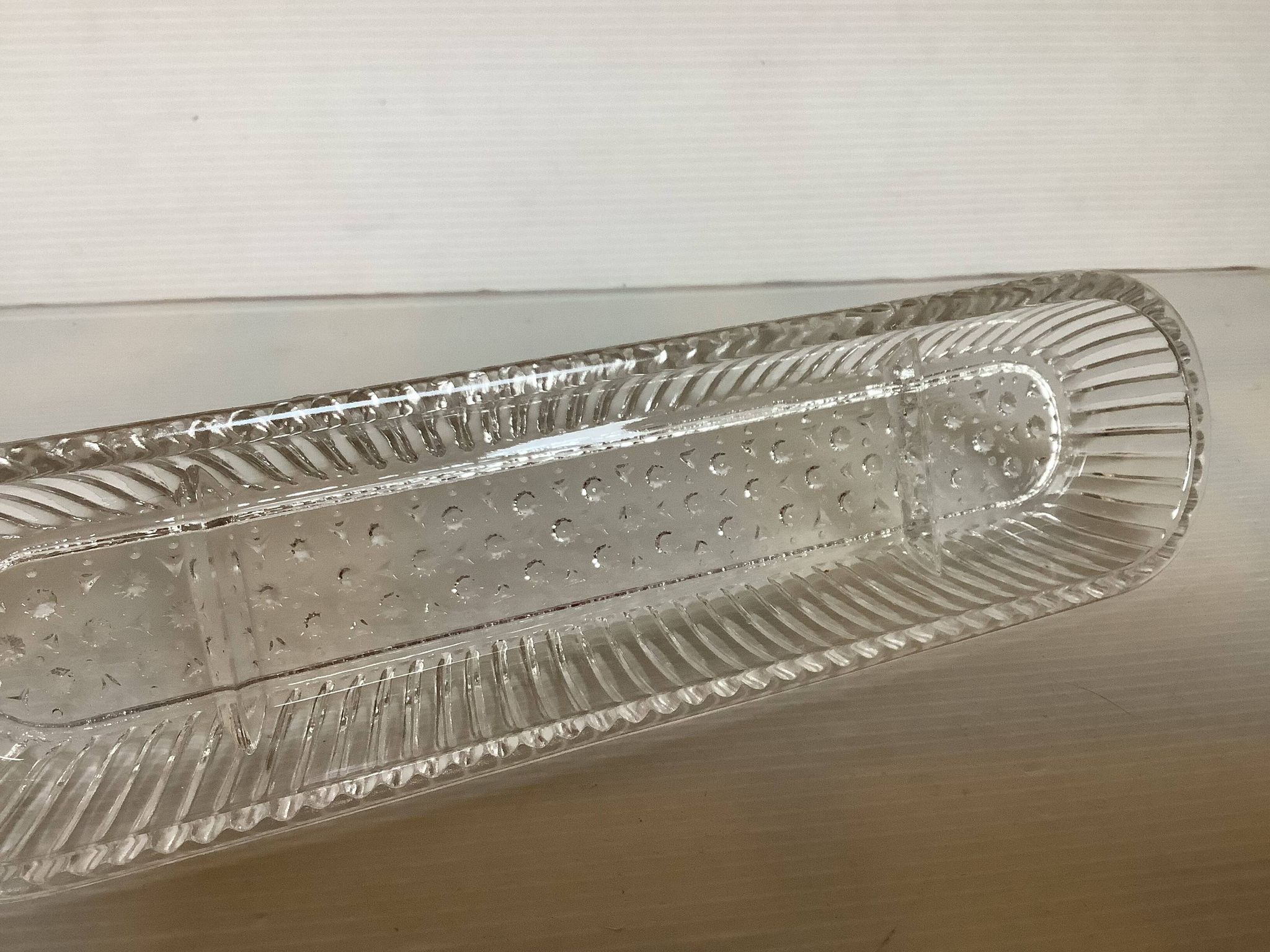 Vide poche, baguier verre moulé géométrique