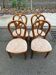 4 Louis Philippe chairs in solid wood and floral fabric.