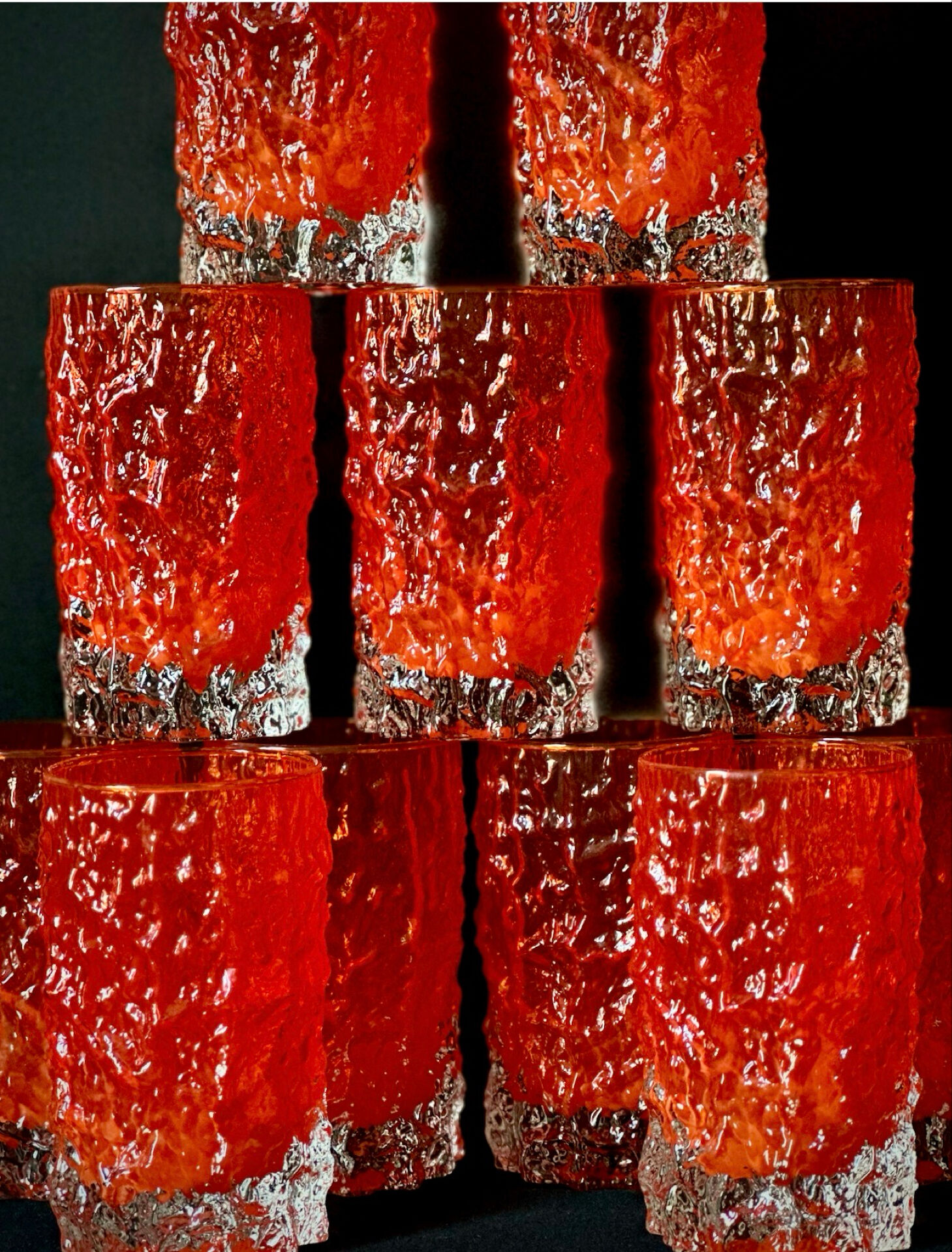 12 glasses Geoffrey Baxter