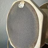 Beige glazed ceramic lamp from the 80s