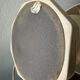 Beige glazed ceramic lamp from the 80s