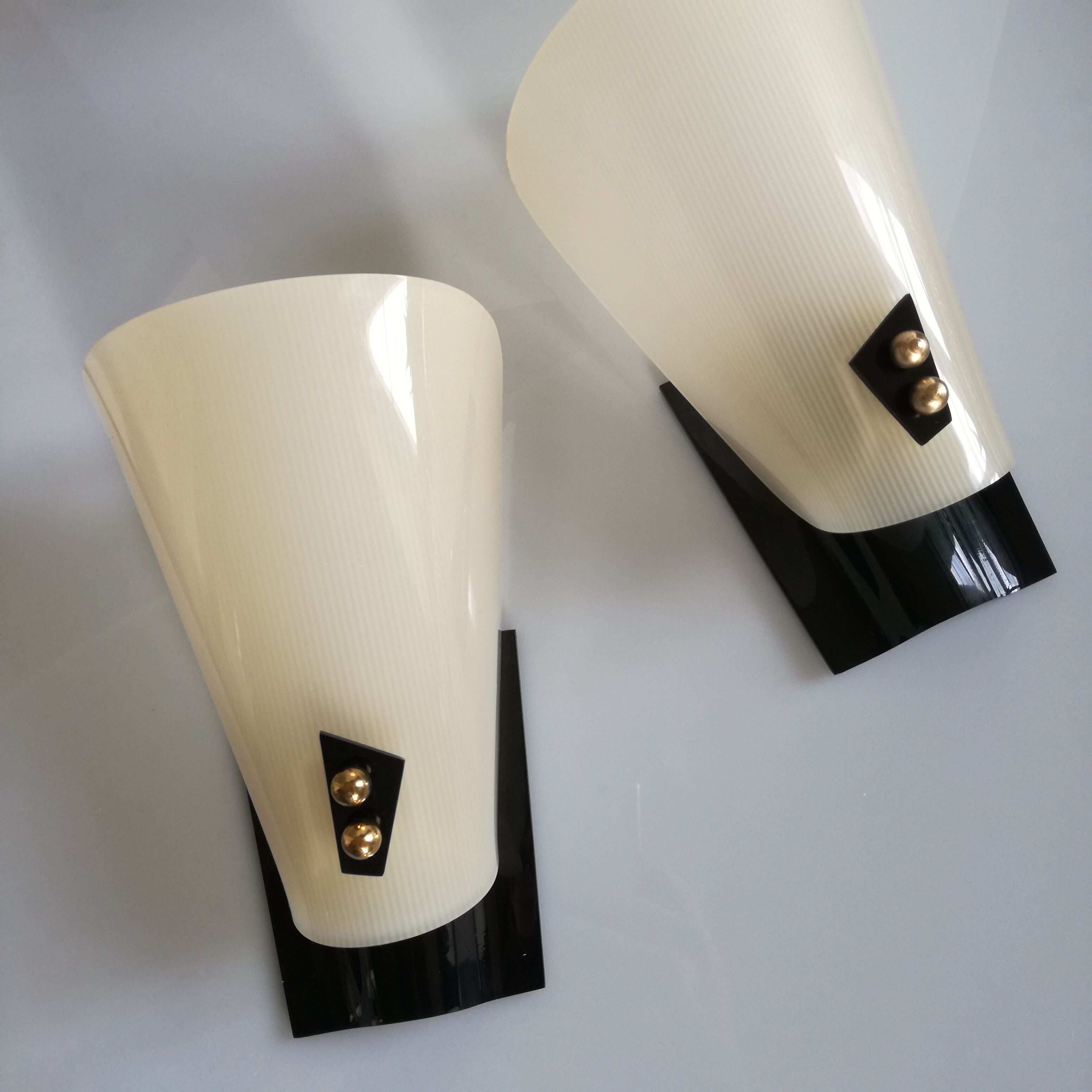 Lucite sconces 1960