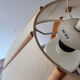 Scandinavian Modern Beech Aneta Floor Lamp by Jan Wickelgren, Sweden,