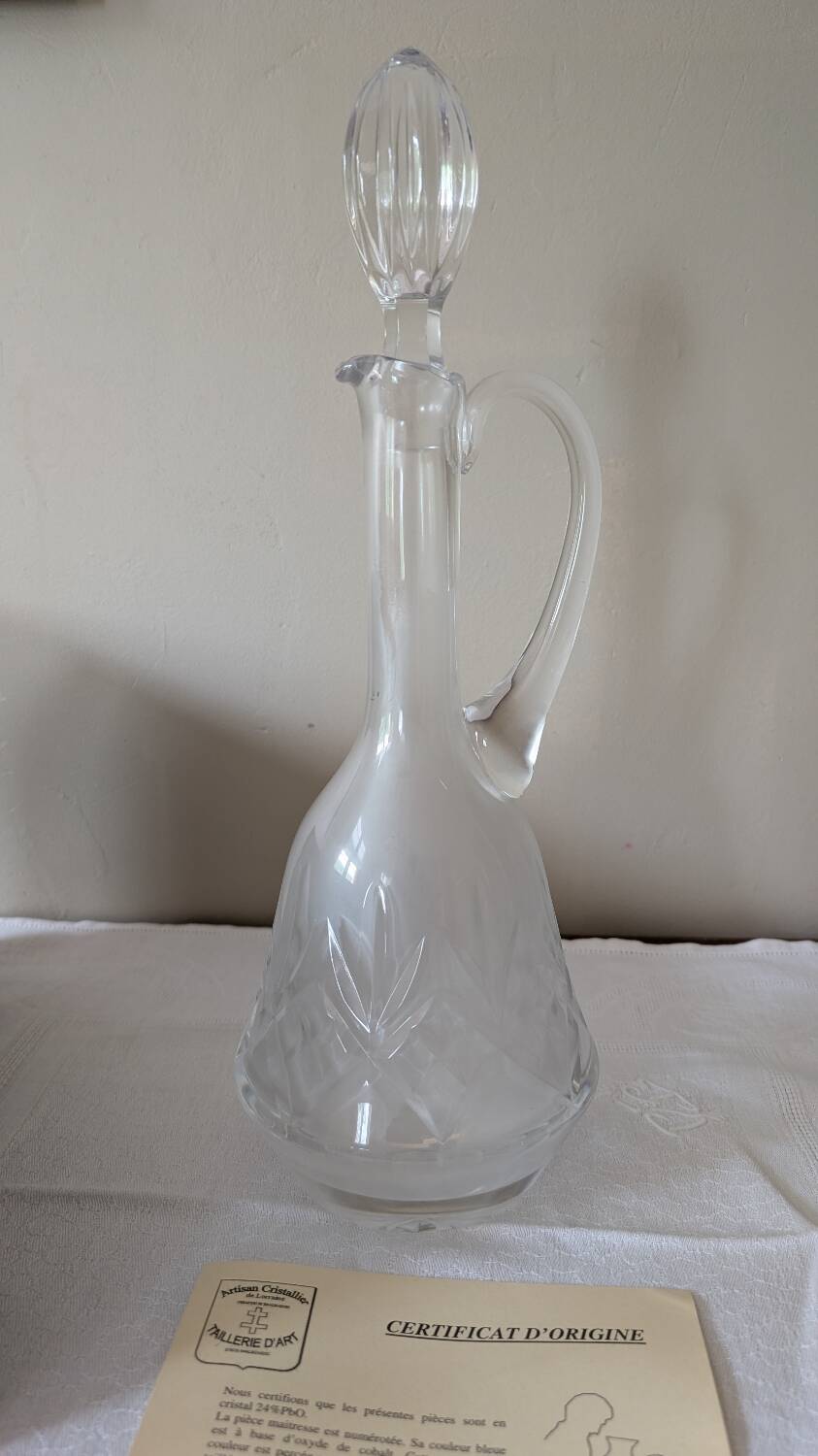 Ensemble de verrerie en cristal de Lorraine