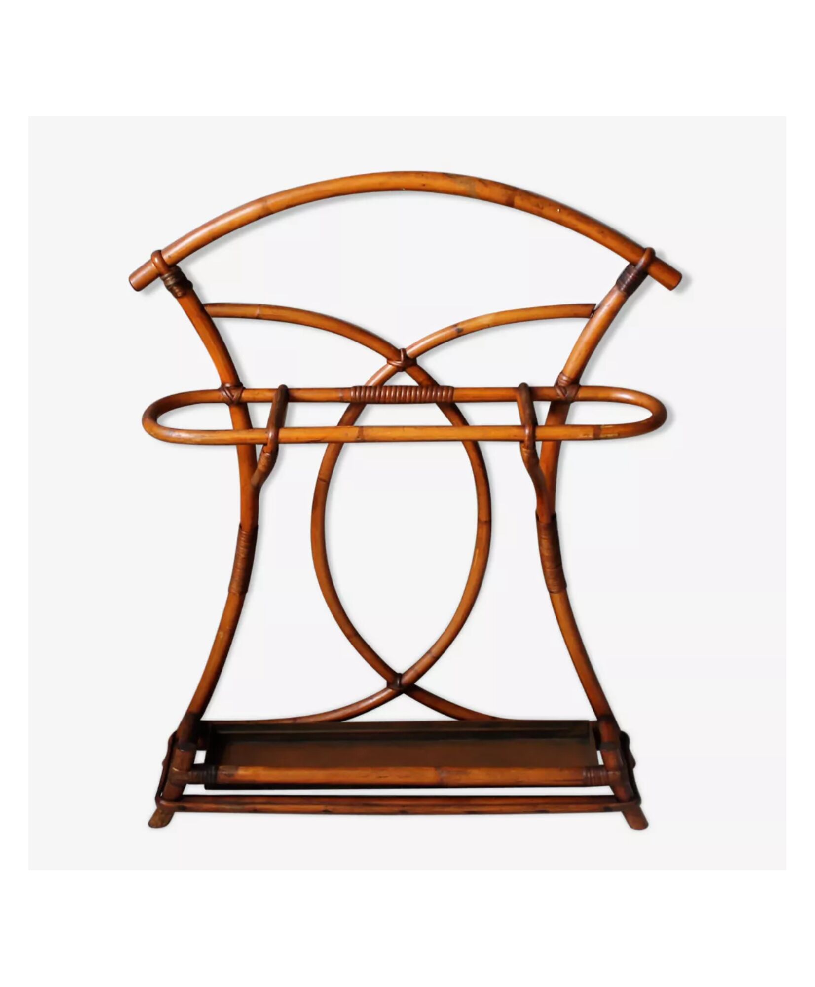 Umbrella door XIXth Rattan and Osier