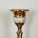 Brass and mother-of-pearl candle holders
