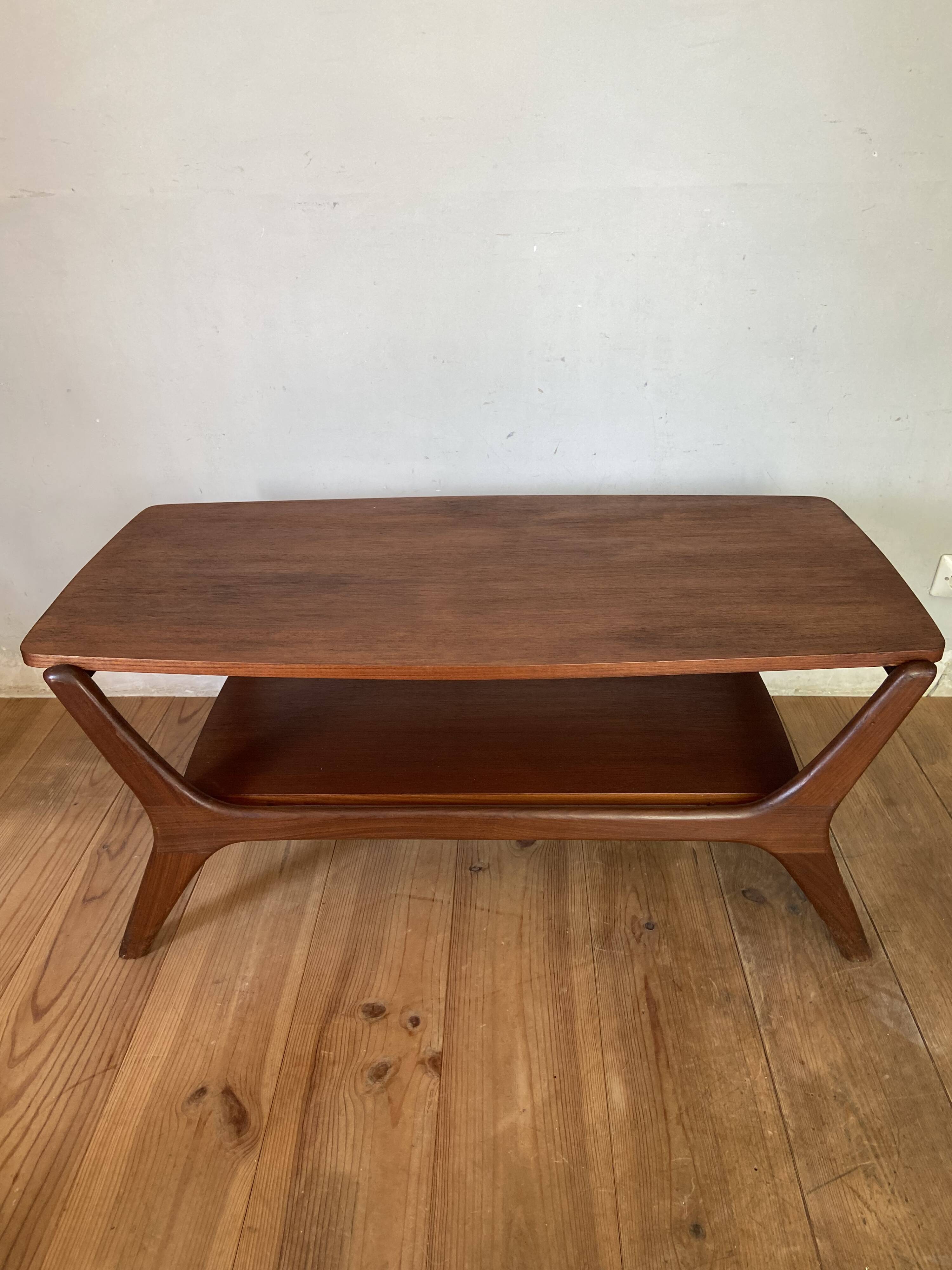 Scandinavian design teak coffee table 60s