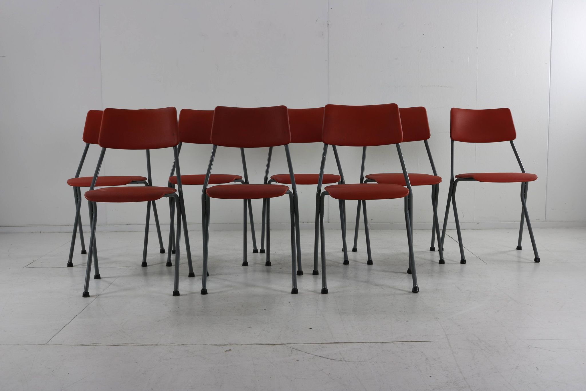 Set of eight stackable kitchen chairs by Ahrend De Cirkel Holland