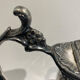Glass and silver metal decanter around 1900