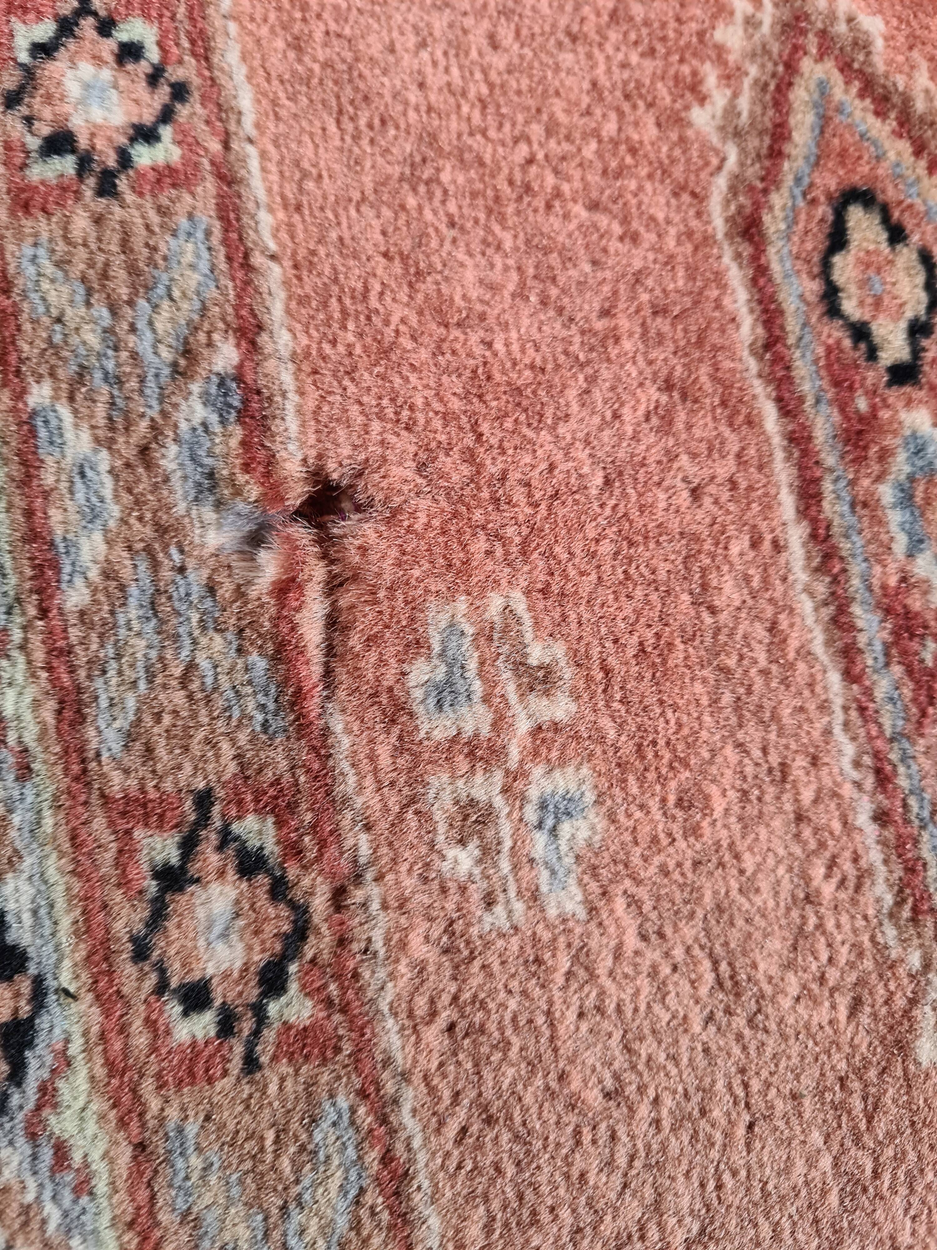 Handmade pink oriental carpet