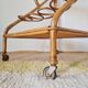 Vintage rattan dessert trolley - double shelves