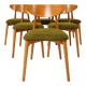 Wild green dining chairs light wood