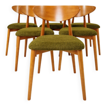 Wild green dining chairs light wood