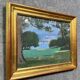 Oil painting on panel by Rivernet: view of a lake