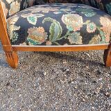Art deco walnut armchair