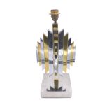 Paire de lampes, laiton et chrome, 1970