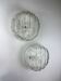 Pair of frozen glass round sconces, Germany, 1960s