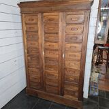 Old solid oak notary's cabinet