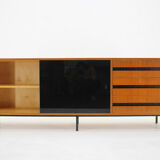 1970's Mahogany & Glass Commode, Czechoslovakia