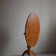 Antique Swedish round folding table in burl wood, early 19th century.