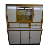 Vintage sideboard from 1959, formica, wood, veneer, metal, glass - Germany