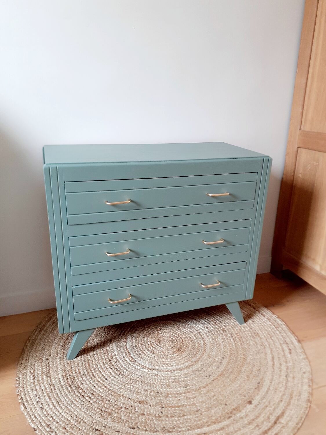Vintage chest of drawers compass feet