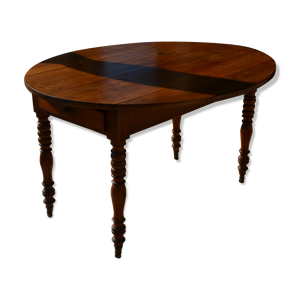 Table ovale a abattants