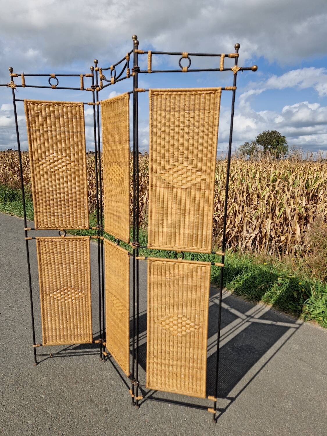 Vintage wrought iron screen