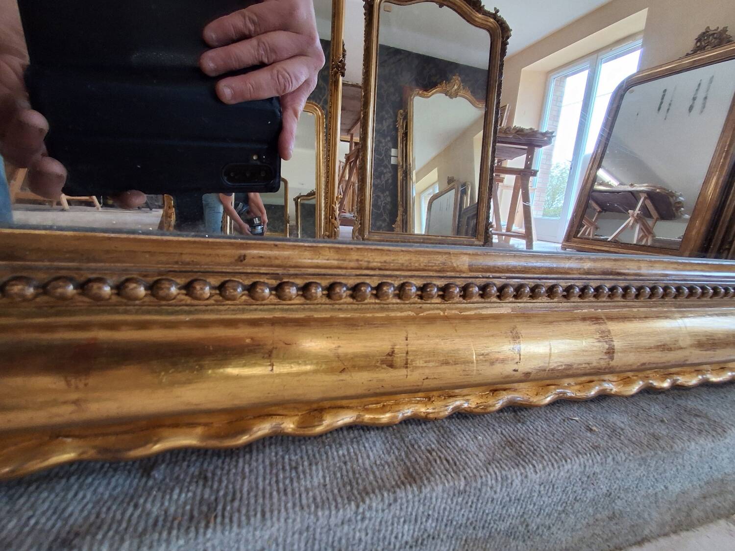 Louis Philippe period mirror 167 x 106