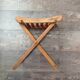 Folding wooden stool