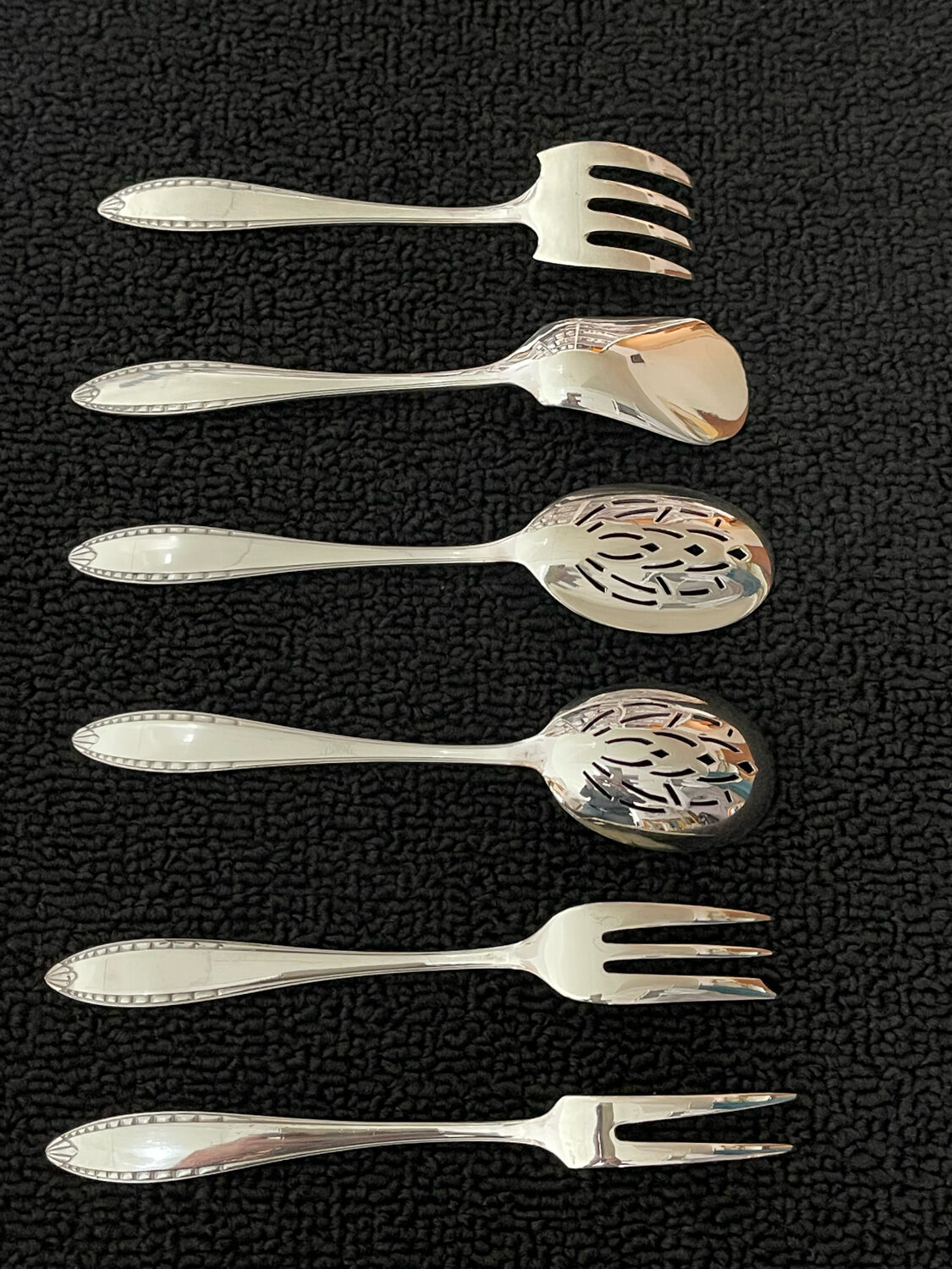 Ancien Service à mignardise art déco 4 pièces en argent coffret d