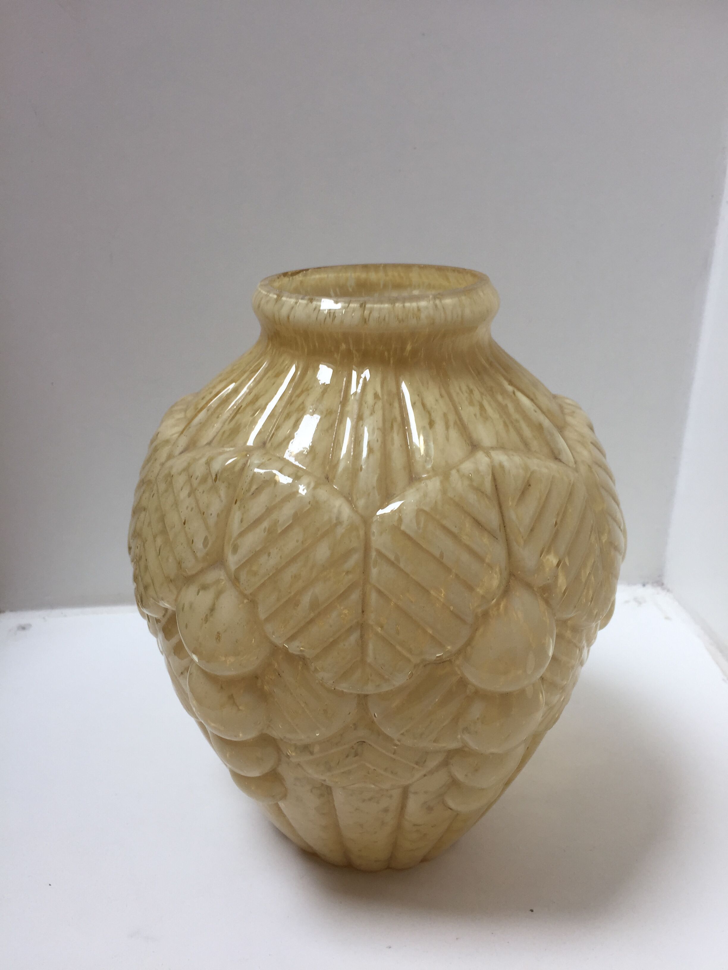 Clichy art deco glass vase