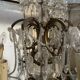 Louis XV style "Fontaine" chandelier in bronze and 20th century pendants