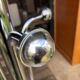 Chromed metal coat rack with vintage marble base, 1970