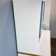 Kitchen cabinets, pastel blue and light gray, vintage from the 60s