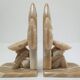 Pair of vintage Mexican cactus onyx bookends