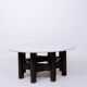 Jan Vlug Coffee Table with Round Marble Top - 1970s - Belgium