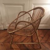Paire de fauteuils en rotin
