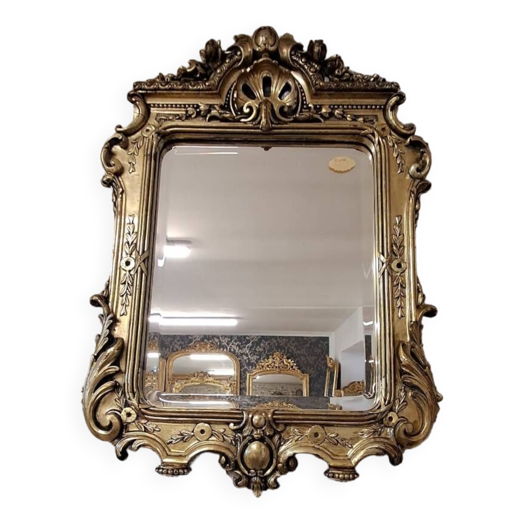 19th century mirror 85 x 62