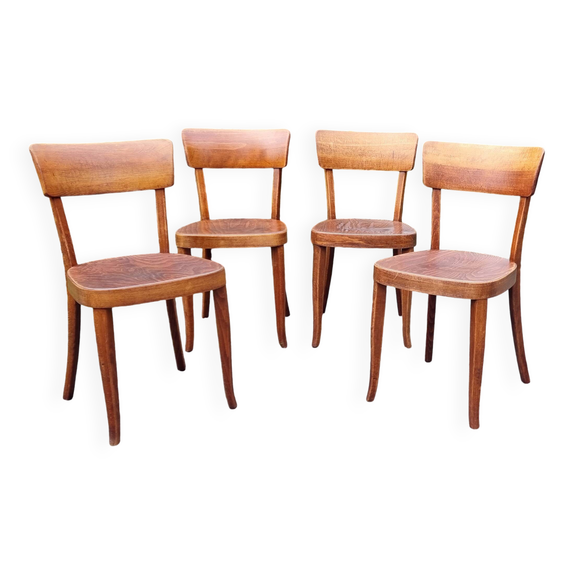 4 chaises bistrot suisses Horgen type années 50