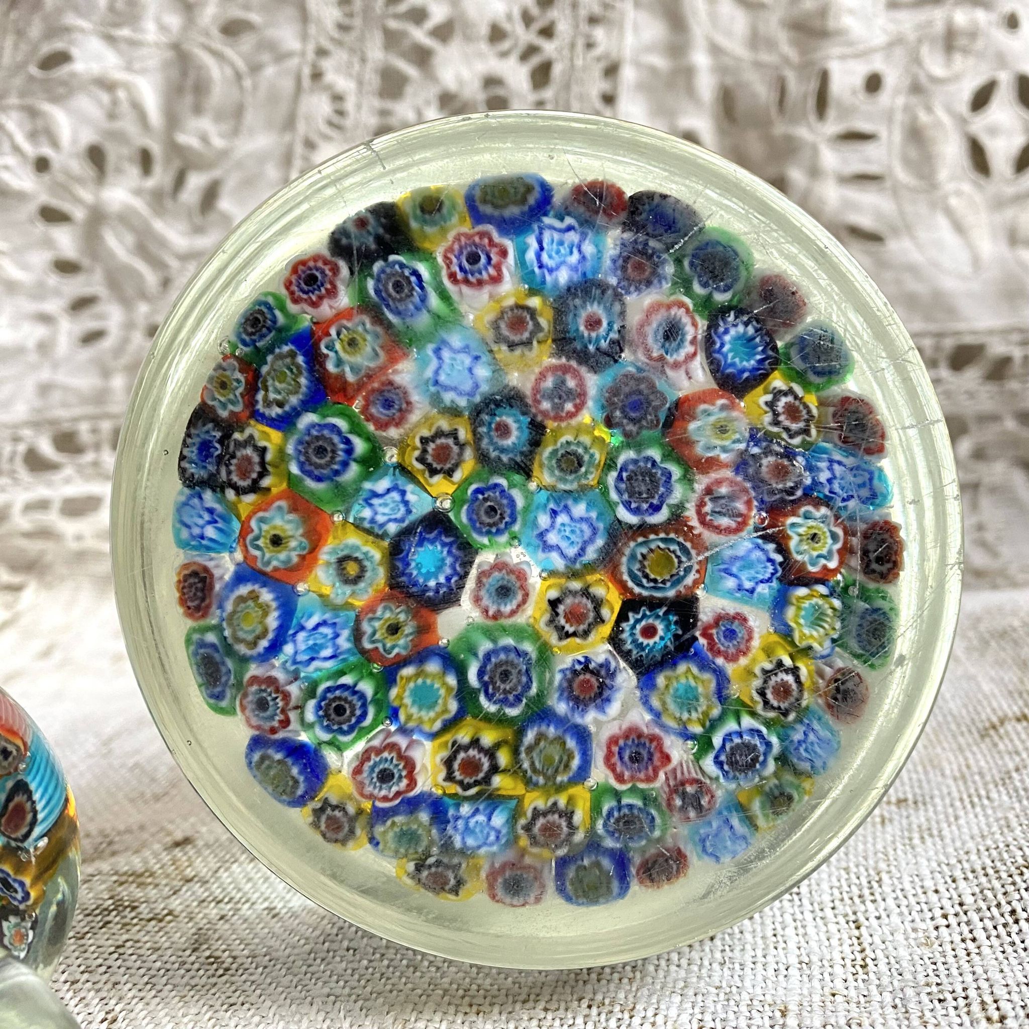 Murano millefiori blown glass carafe