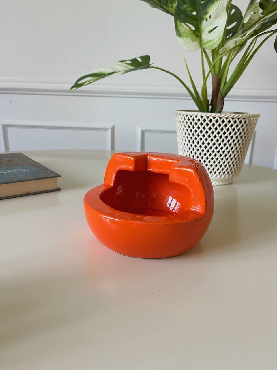 Vintage orange ashtray