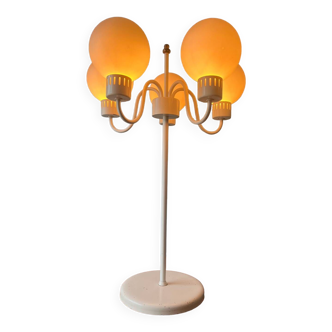 Space age metal flower lamp from the 80s 5 arms