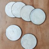 Set of 6 mother-of-pearl coasters