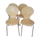4 yellow chairs printed in laminated wood