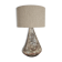 Hand-painted ceramic table lamp in Japanese style, 1970.