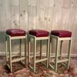Set of 3 bar stools 1970