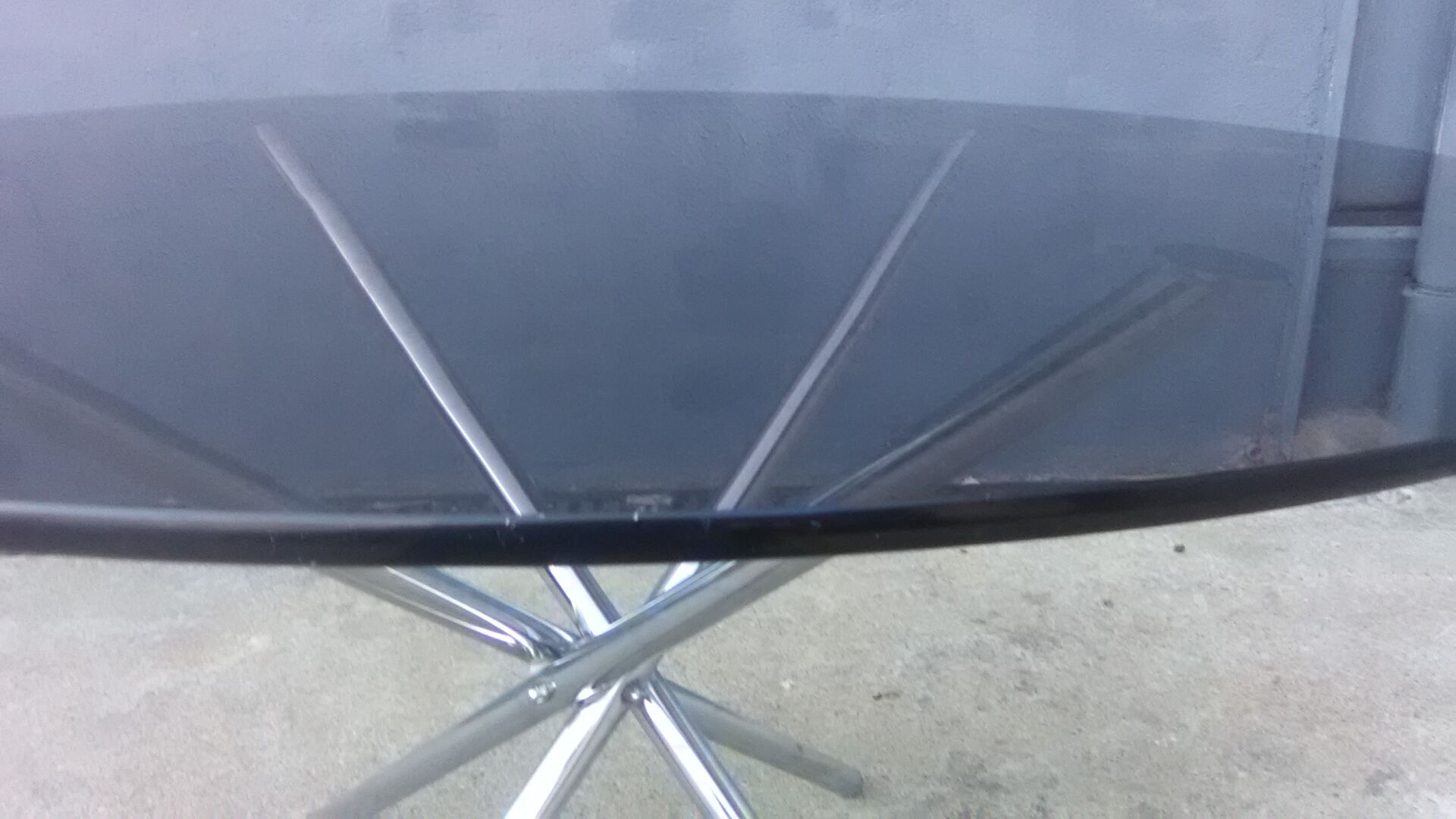 Vintage chrome foot round table